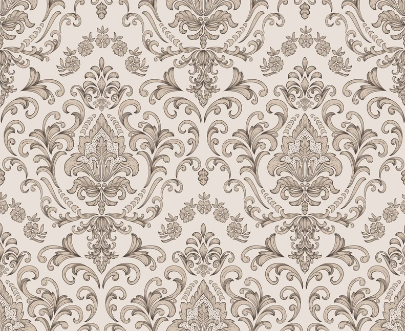 Victoria Vintage Nefis Çiçek Barok Duvar Kağıdı